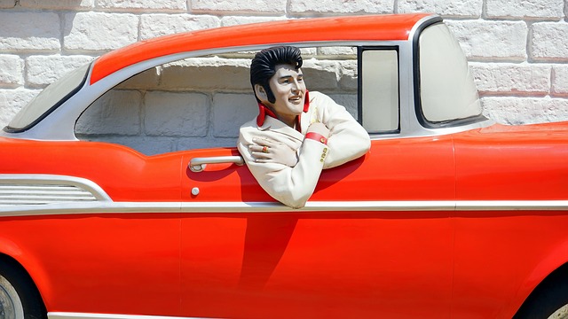 Elvis v autě